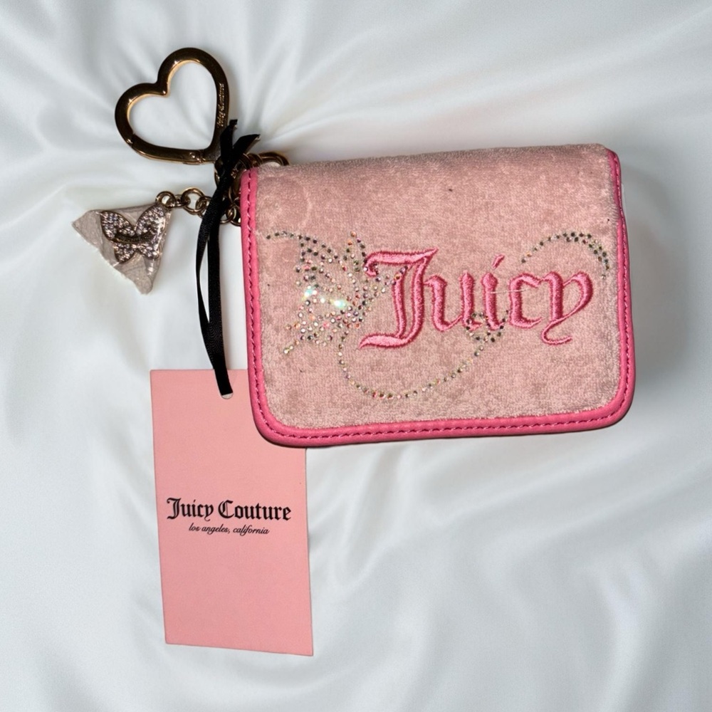 Juicy Couture Pink Wallet with Embroidered Logo